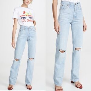 RE/DONE high rise rigid loose jean
